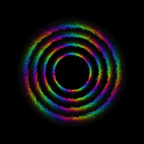 H5 Canvas彩色圆圈旋转动画特效